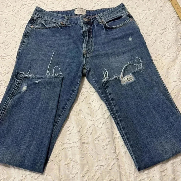 We The Free Women’s Frayed Hem Button Fly Denim Jeans Size 28 Size 6 - Picture 13 of 13